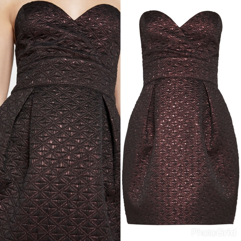 BCBG Generation Metallic Sleeveless Cocktail Dress - Picture 3 of 4